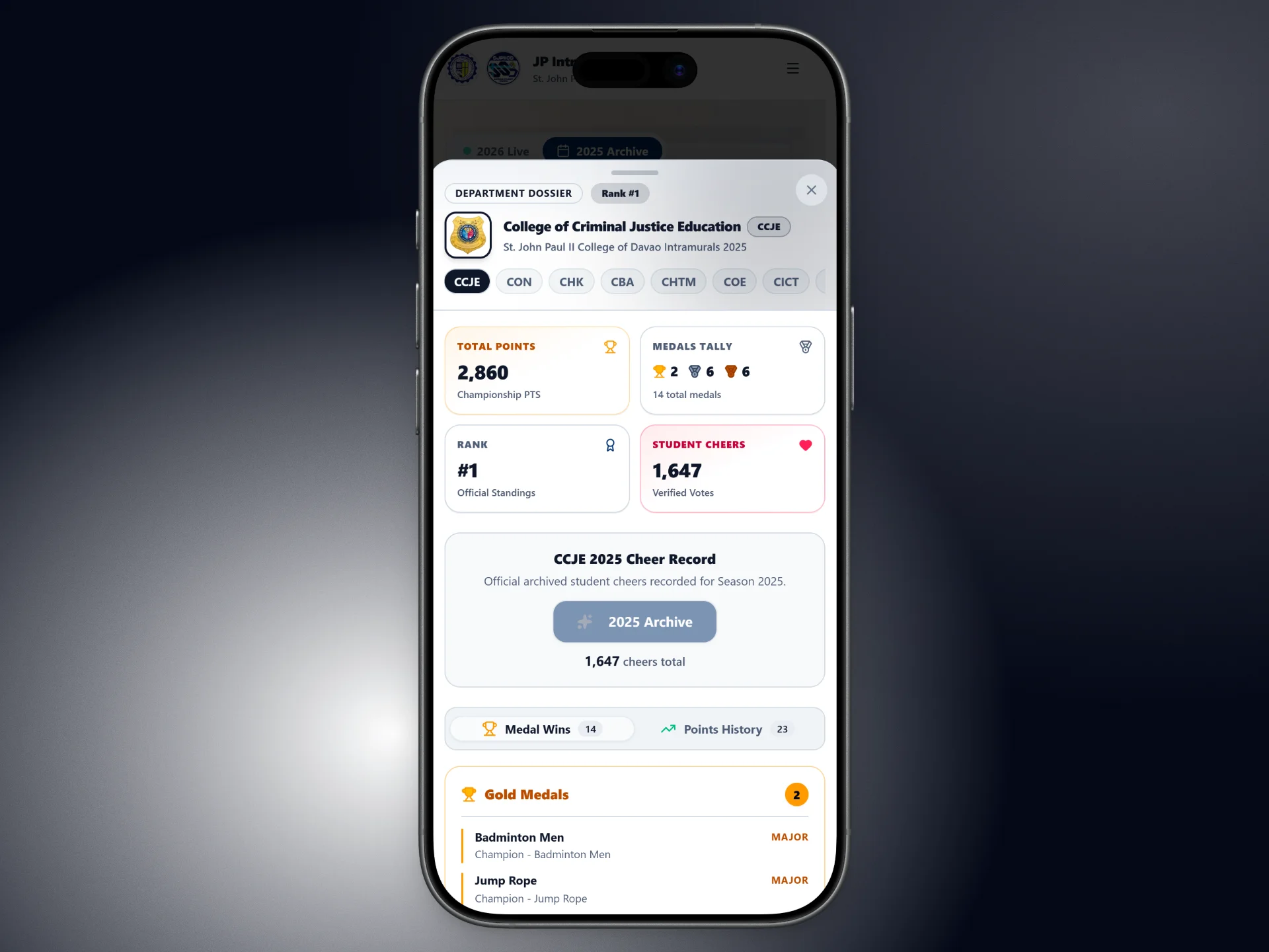 JP Intrams — Mobile Spectator